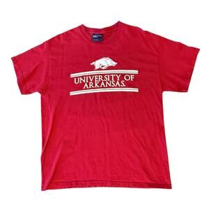 UNIVERSITY OF ARKANSAS MV Sport Vintage Tee T-Shirt Collegiate Gameday size L